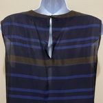 Jigsaw Sleeveless Cross Knot Striped Midi Dress Size 6 Photo 3