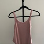 Spiritual Gangster  Ribbed Knit Scoop Neck Bodysuit Mauve Size Medium Photo 3