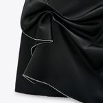 ZARA Nwt Rhinestone Now Satin Like Mini Skirt Photo 1