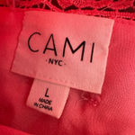 Cami NYC ‎ The Charlie CDC Camisole Silk Lace Blouse Peony Pink Sz L Photo 2