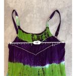 Women’s Tie Dye Spaghetti Strap Dress/top MEDIUM Green Photo 8