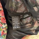 ASTR THE LABEL Black Pink Floral Mesh Ruched V Neck Long Sleeve Mini Dress M Size M Photo 4