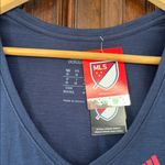 Adidas Chicago Fire soccer club league shirt v neck ladies blue navy  NEW medium Photo 1
