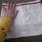 Banana Republic Factory white denim jean mini skirt sz 4 petite Photo 2