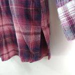 Ruff Hewn  M Pink Purple Hombre Plaid Long Top Photo 4