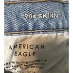 American Eagle  Women's 90’s Skinny, Distressed, Light Wash Jeans, 4 Short Photo 8