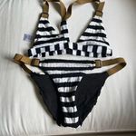 Blue Life  Striped Suede Buckle Bikini Photo 0