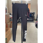 Puma Women's Black & White Logo Leggings S Photo 1