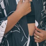 Clothes by kvp. Ingrid Robe in Calla Lily S/M linen robe top Black Photo 2