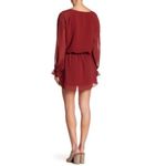 Haute Hippie  Burgundy Long Sleeve Mini Dress Photo 2