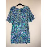 Lilly Pulitzer Womens Dress Blue Lula Bonnet Mini Floral A Line Resort Medium Photo 7