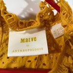 Anthropologie Maeve by Tilly Eyelet Blouse Sz 4 Sunflower Yellow Photo 5