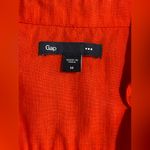 Gap Red Button Up Wide 3/4 Sleeve Linen Shirt Size M Cuff Pockets Photo 4