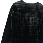 Eileen Fisher NWT Velvet Silk Blend Quilted Jacket L Black Full Zip Lined Luxe Photo 12