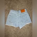 Princess Polly  Light Denim Distressed Shorts Photo 4