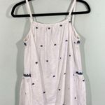 Fat Boy UK Women White Embroidered Adjustable Straps Tank Top Size 6 Photo 5