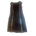 Alexander Wang Black Sleeveless Mini Dress Gold Zipper Detail Size 8 Photo 2