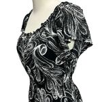 Style & Co  Maxi Dress Womens S Black Paisley Tiered Boho Whimsygoth Dark Fairy Photo 3