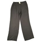 Chicos Womens 1 US M/8 Black Silk Flowy Wide Leg Pants‎ Lightweight Career *Flaw Size M Photo 8