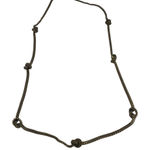 Dark Gun Metal Color Mesh Snake Box Chain Necklace with Multiple Love Knotts Photo 0