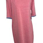 LuLaRoe 2XL JULIA DRESS • RED W/BLUE TRIM • FORM-FITTING • HIGH NECKLINE • BNWT Photo 9