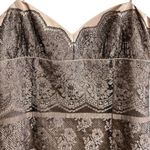 Nine West Vintage Y2K Dress Size 10 Gold Lace Spaghetti Straps Photo 1