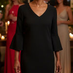 Donna Morgan  Long Sleeve Black Dress Size 8 Photo 0