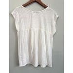 Knox Rose  Womens Top L White Embroidered Floral V Neck Tunic Top Boho Summer Photo 2