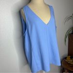Nordstrom Size Large Basic Lightweight Top Solid Blue Photo 4