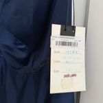 Mac Duggal 49229 Ruffle One Shoulder Beaded Dress Size 14W Midnight Blue NWT Photo 8