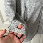 Athleta Cya Stronger Long Fleece Hoodie Jacket Heather Grey Size M Photo 3