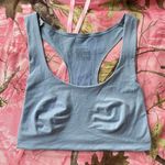 sky blue sports bra unlined racer back Photo 0