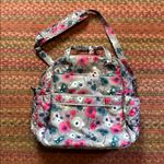 LUG MINI PUDDLE JUMPER Grey watercolor floral TRAVEL BAG Gray Photo 8