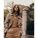 Alo Yoga Faux Leather Power Hour Jacket Toasted Almond M Photo 10