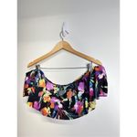 Bar III  Painted Posie Bikini Top Womens Multicolor Floral Size XL‎ Photo 2