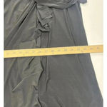 Catherines  Crossover V Neck Dress Size 2X Black Short Sleeve Stretch Ruffle Photo 8