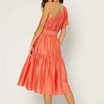 Current Air One Shoulder Midi Dress size S Orange creamsicle color Photo 10