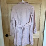 Spiegel Light Pink 100% linen Trench Coat Size 6 Photo 2