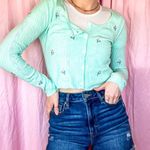 Paper Crane Paper crane women's cardigan size large embroidered flowers Photo 0