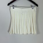 Free People FP Beach Chunky Knit Pleated Skirt Cream Size Medium Photo 1