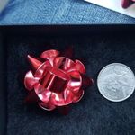 Betsey Johnson  Giant Red Gift Bow Earrings Photo 1