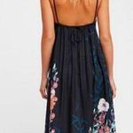 Free People Embrace It Maxi Dress Size Medium Floral Flowy Black Blue Photo 1