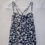 Krimson Klover Black Floral Print Criss Cross Strap Athletic Dress Swim Cover Up Size XS Photo 1