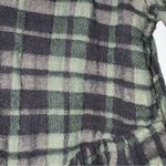 Holding Horses Anthropologie  green plaid tie front ruffle peplum top size medium Photo 15