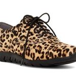 Cole Haan  Zerogrand Leopard Print Calf Hair Wingtip Oxford Sneakers Brown Size 7 Photo 0