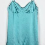 Wild Fable Mini Dress Size Medium Satin Aqua Spaghetti Strap Photo 0