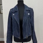 C&C California  Blue Suede Leather Moto
Jacket Size M Photo 1