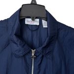 Diane Von Furstenberg DVF  Dark Navy‎ Blue Windbreaker Light Rain Jacket Zipper L Photo 2