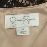 Jessica Simpson  NWOT Black Lace w/ Nude Lining Cap Sleeves Women’s Dress Size 10 Photo 11