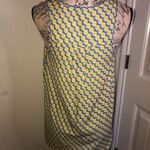 Pleione  Yellow & Blue Bird Print Tank Top Razorback Style Size Extra Small Photo 5